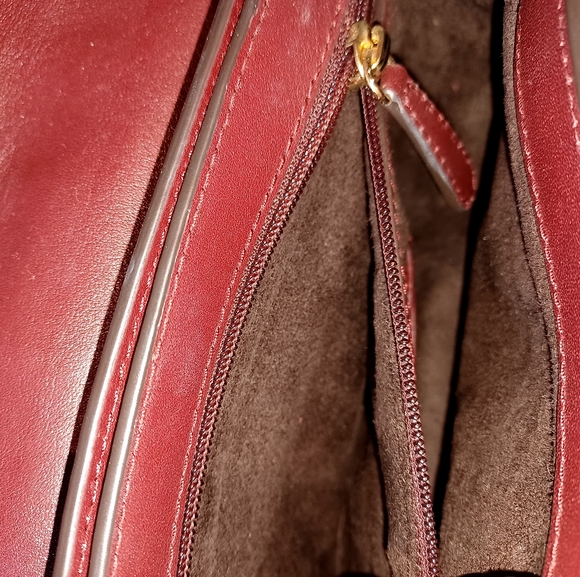 Michael Kors Oxblood Maroon Burgundy Wine Studded Shoulder Bag Purse - Picture 7 of 8